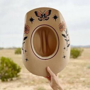 Wild as Heck Butterfly Floral Presley Cowboy Hat Coachella Festival Stagecoach